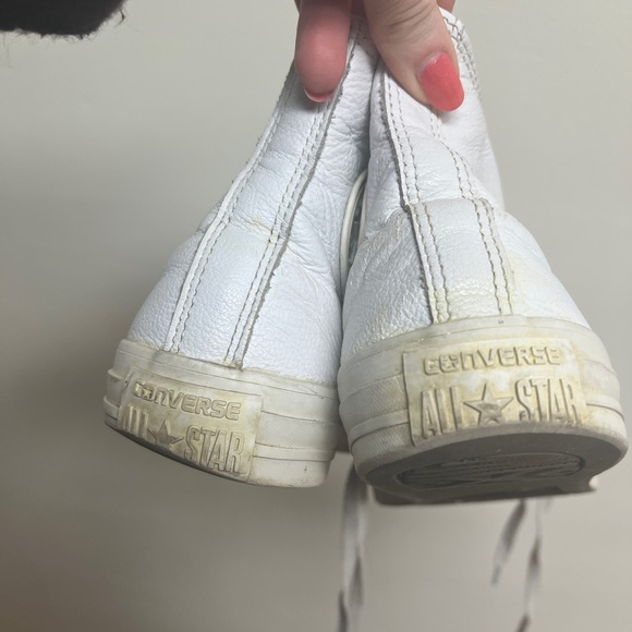 White leather High-Top Sneakers converse - Picture 2 of 7